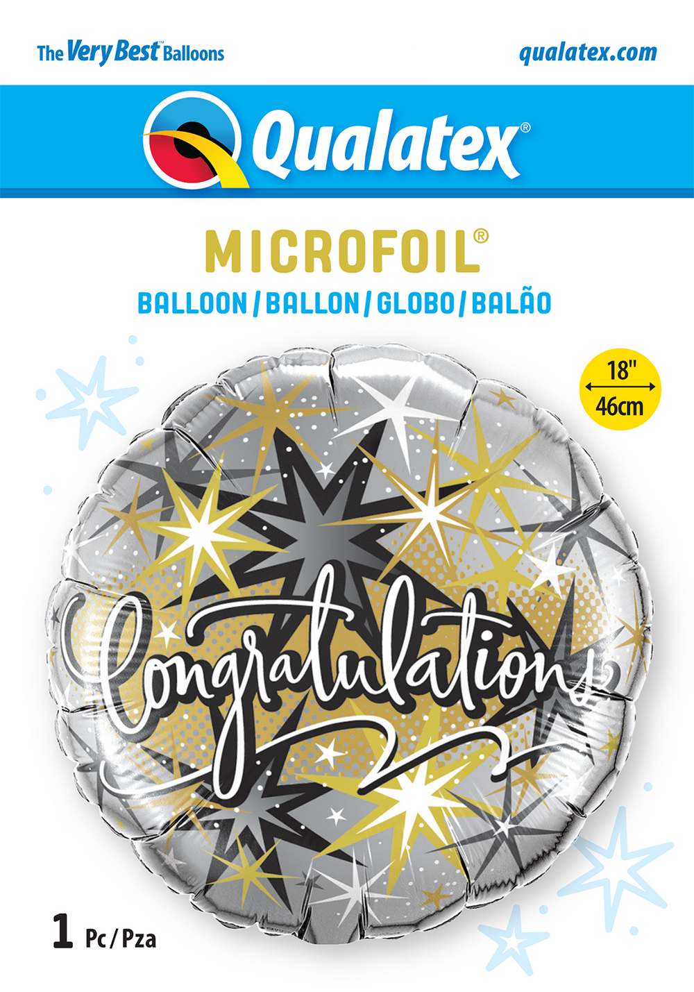 Congratulations Elegant folieballong 18"/46cm