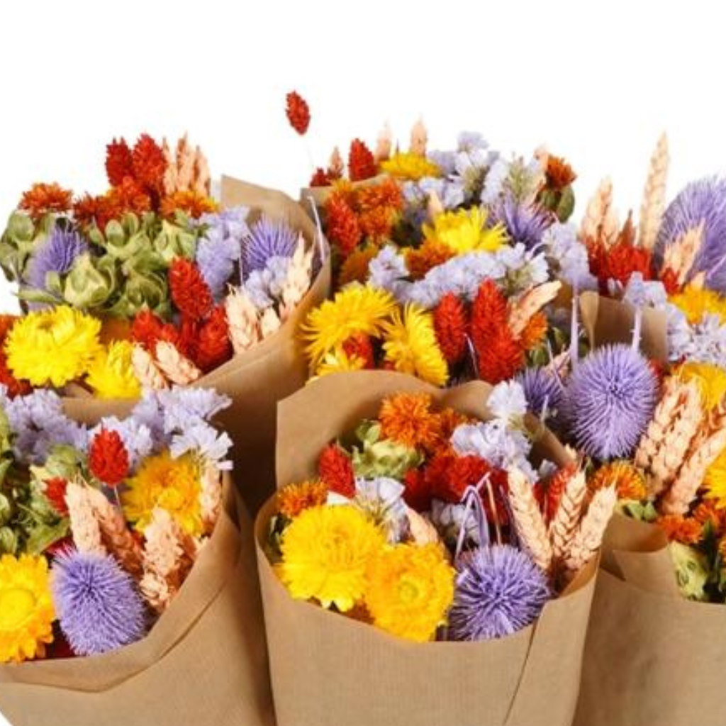 Tørket blomster bukett