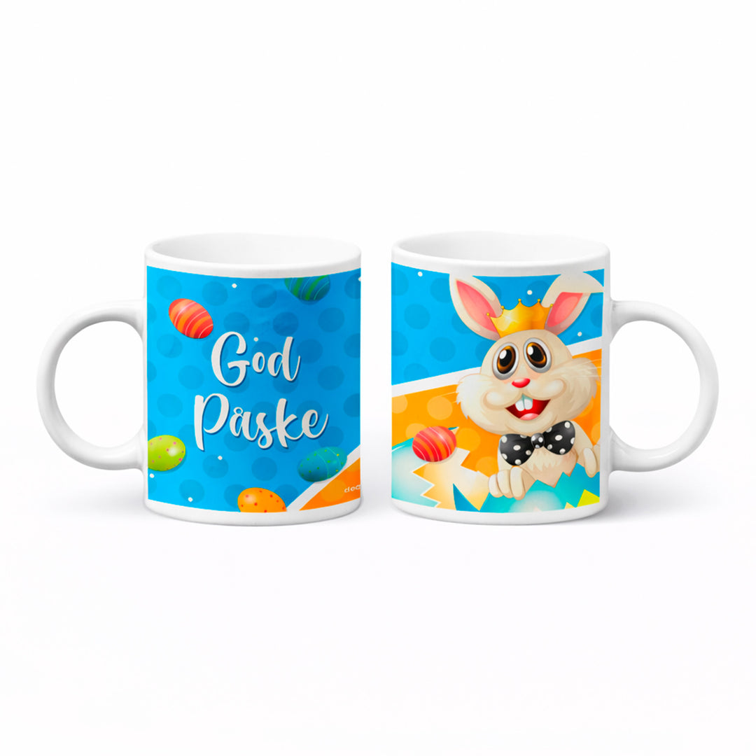 Håndlaget God Påske kopp med kanindesign til påskegave for gutt