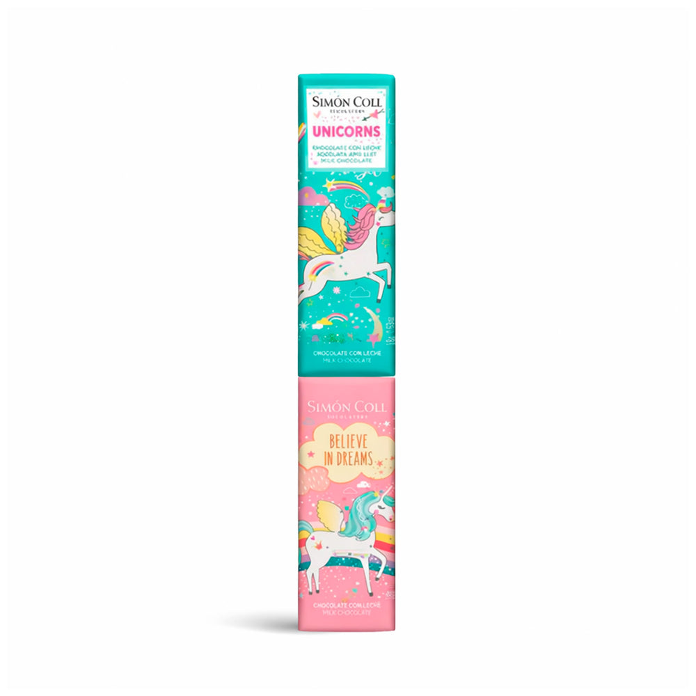 Lys sjokolade med unicornmotiv fra Simón Coll