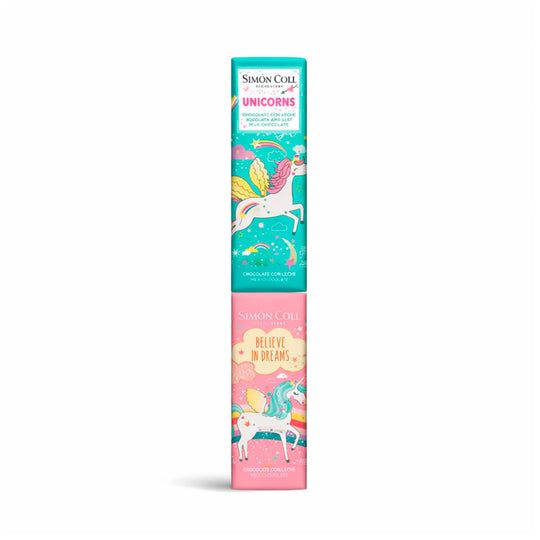 Lys sjokolade med unicornmotiv fra Simón Coll