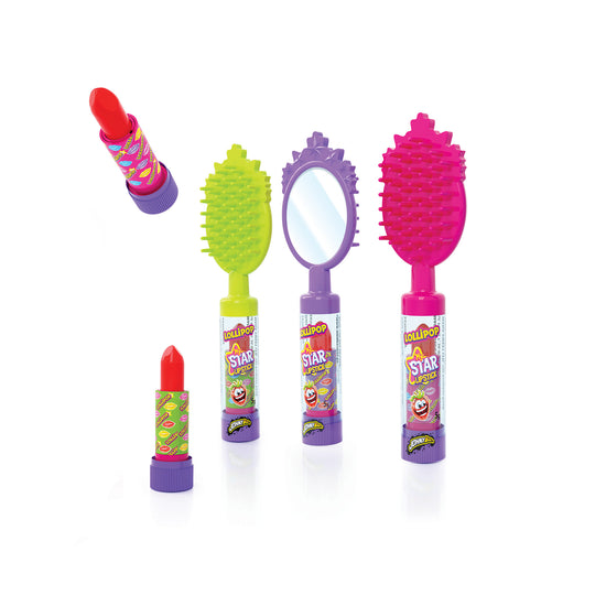 Supersot-lollipop-med-leppestift-harborste-og-speil