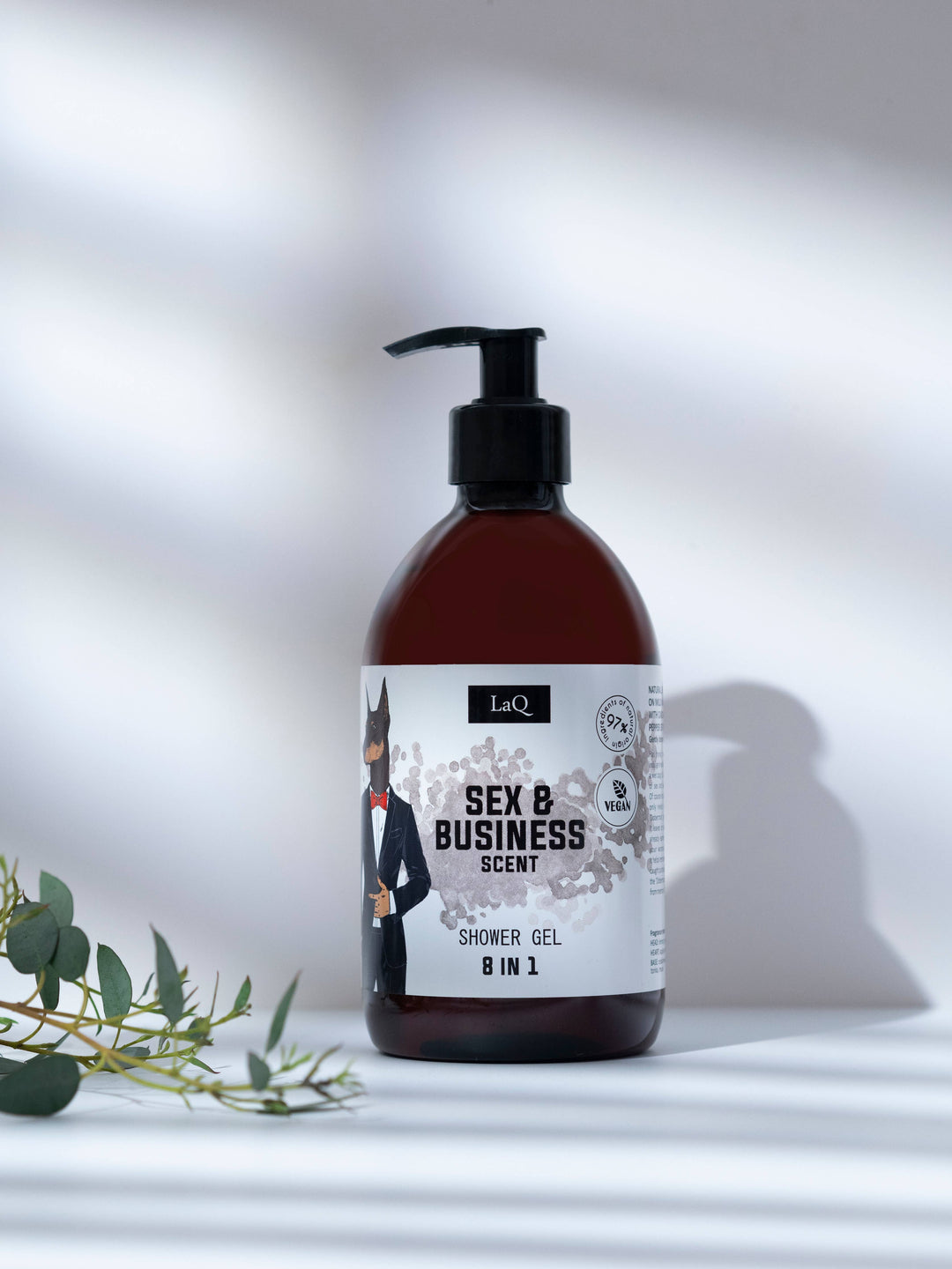 LaQ Doberman Dusjsåpe for Menn 8-i-1 – Maskulin Duft | 500 ml