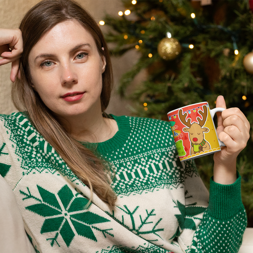 Koselig Reinsdyr & Pepperkakemann Julekopp: Start Året med et Smil!