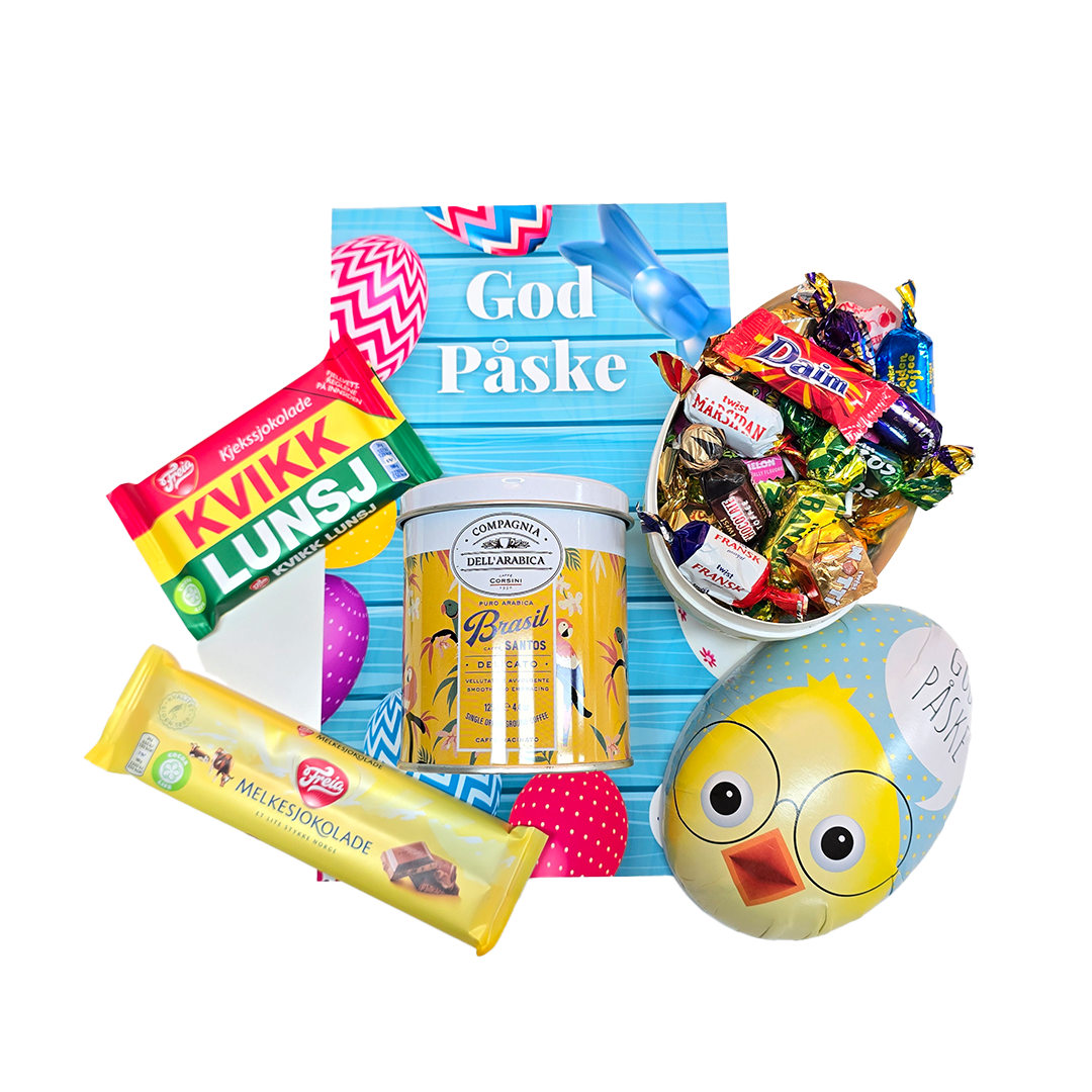 God påske gavepose med deilig snacks