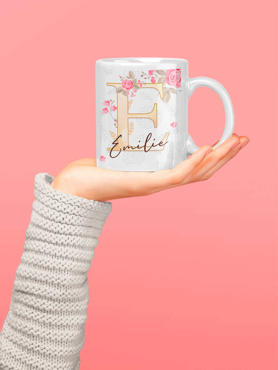 Kopp – Til mamma: Blomstrende minner (Navn & bilde)