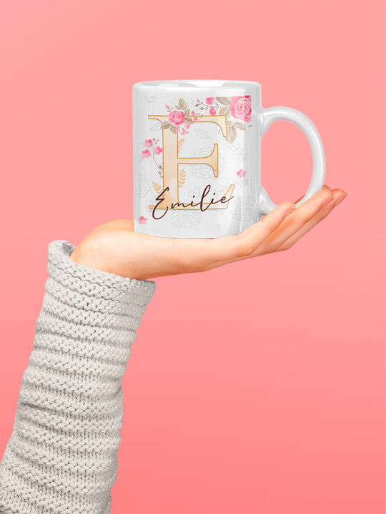 Kopp – Til mamma: Blomstrende minner (Navn & bilde)